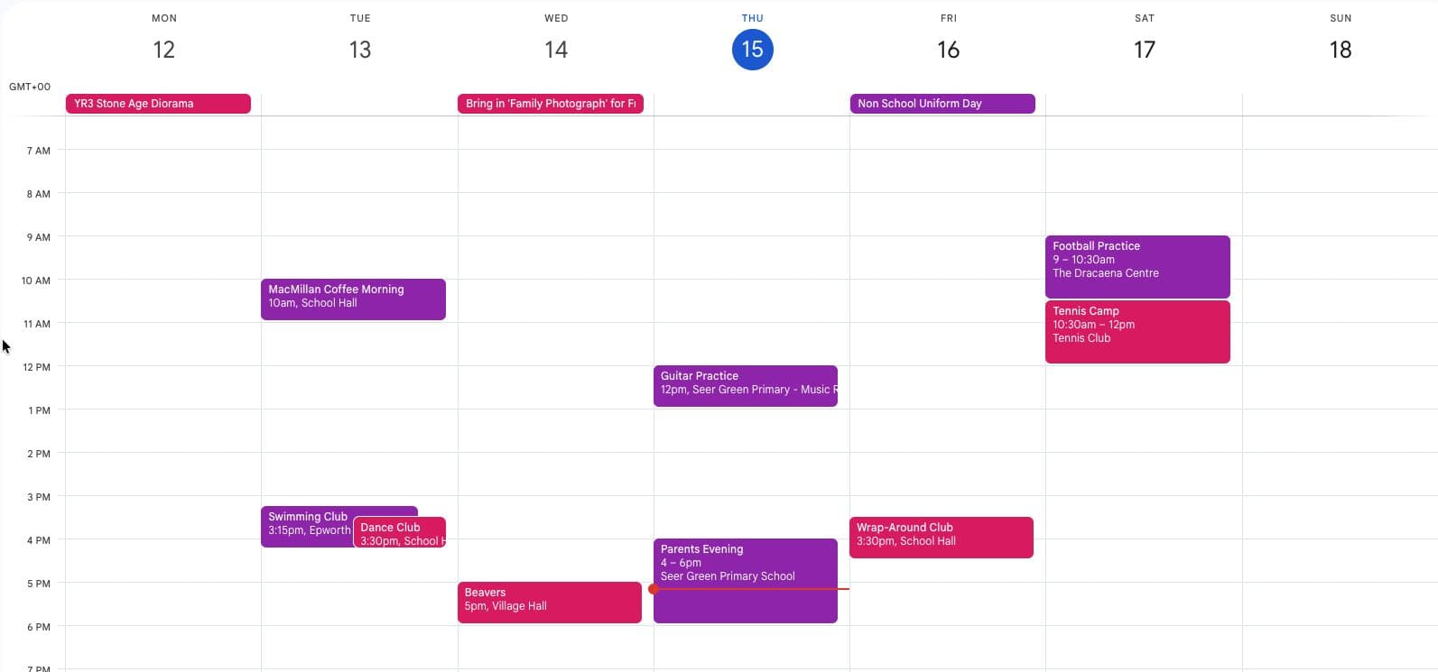 Poppy organised a busy week automatically into your calendar