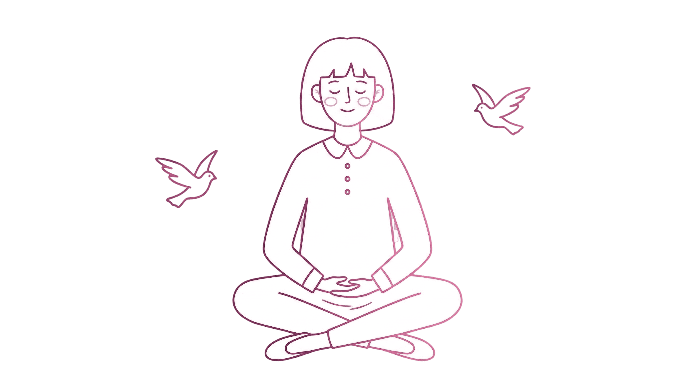 Poppy is at peace meditating