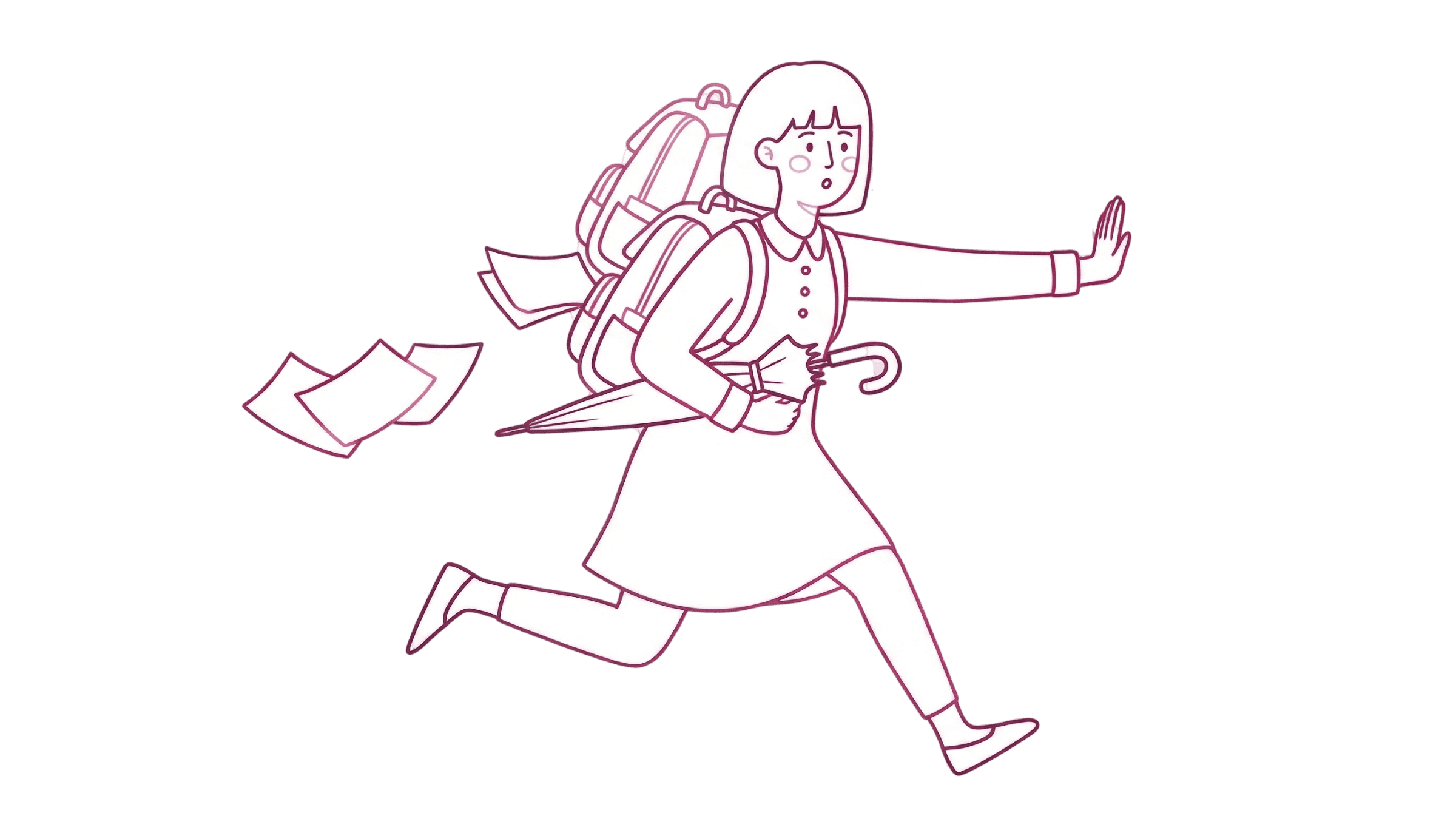 Poppy running worried