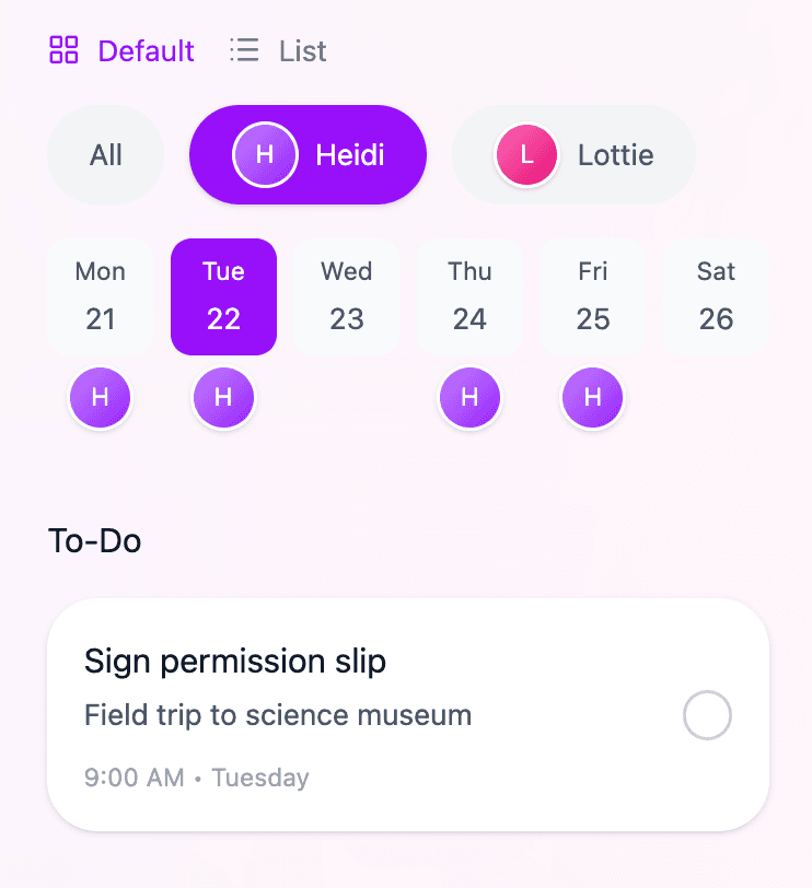 Poppy app list for child H
