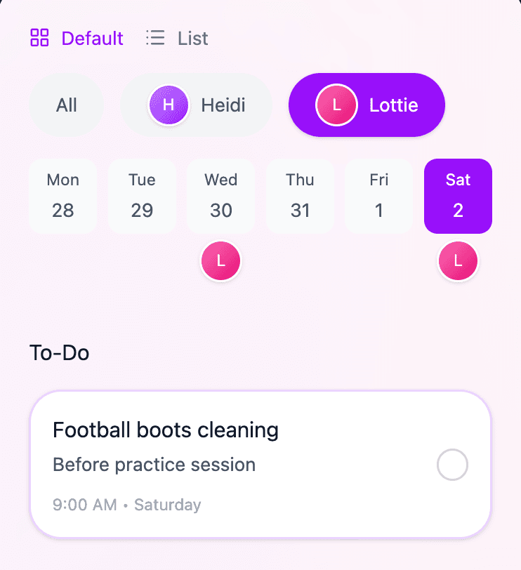 Poppy app list for child L